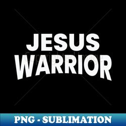 Jesus Warrior Text - Retro PNG Sublimation Digital Download - Enhance Your Apparel with Stunning Detail