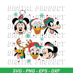 Christmas Party Mickey And Friends SVG Graphic Design File