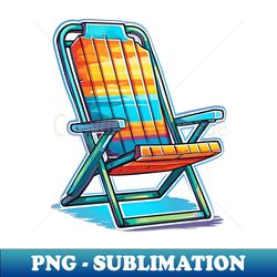 Folding beach chair design - Decorative Sublimation PNG File - Perfect for Creative Projects
