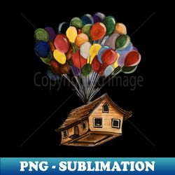 balloon house - digital sublimation download file - transform your sublimation creations