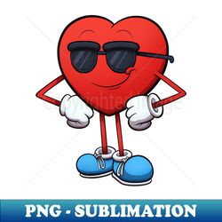 Cool Heart - Instant PNG Sublimation Download - Transform Your Sublimation Creations