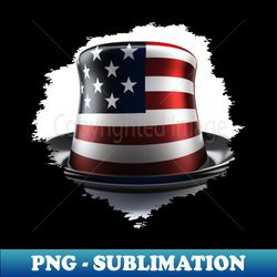 4th of july patriotic american flag hat - retro png sublimation digital download - perfect for sublimation art