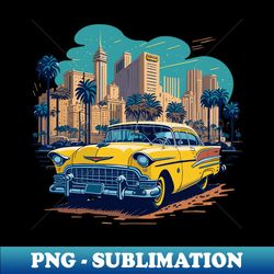 Las Vegas Focused On 1955 Chevrolet Bel Air - PNG Transparent Sublimation File - Unleash Your Inner Rebellion