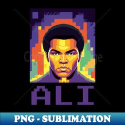 pixel art boxing legend - modern sublimation png file - bring your designs to life