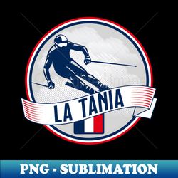 La Tania French Skiing - Artistic Sublimation Digital File - Instantly Transform Your Sublimation Projects