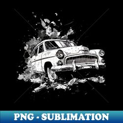 Destroyed broken Classic car - PNG Transparent Sublimation File - Boost Your Success with this Inspirational PNG Download