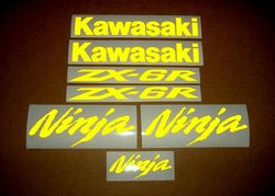 ZX10R or ZX6R ninja light reflective yellow custom decals stickers set kit customized autocollants graphics adhesives