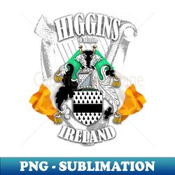 Higgins Family Name English and Irish - Elegant Sublimation PNG Download - Defying the Norms