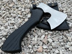Viking Axe Custom Handmade Carbon Steel Blade Throwing Axe Camping Axe Gift Axe,