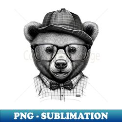 cute bear face - premium png sublimation file - unlock vibrant sublimation designs