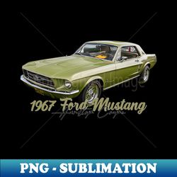 1967 Ford Mustang Hardtop Coupe - Vintage Sublimation PNG Download - Capture Imagination with Every Detail