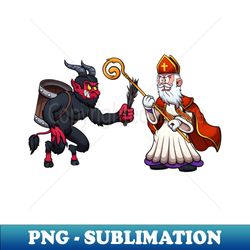 Saint Nicholas VS Krampus - Creative Sublimation PNG Download - Unlock Vibrant Sublimation Designs