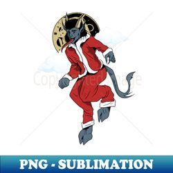 Krampus Flying on Krampus Night - Decorative Sublimation PNG File - Enhance Your Apparel with Stunning Detail