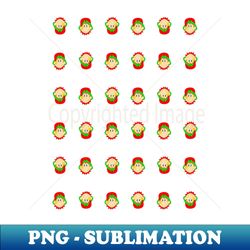 funny christmas elf pattern - special edition sublimation png file - vibrant and eye-catching typography