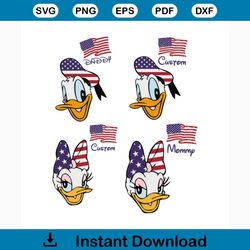4th of july donald and daisy svg, independence day svg, 4th of july svg, donald and daisy svg, disney svg, patriotic svg