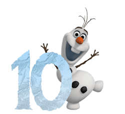 Olaf Birthday Number 10 Png, Frozen Png, Frozen logo Png, Frozen family Png, Frozen Birthday Png, Digital download