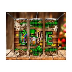 St. Patrick's Day love gnome 20oz tumbler png sublimation design download,St. Patrick's Day png,gnome tumbler png,sublimate designs download
