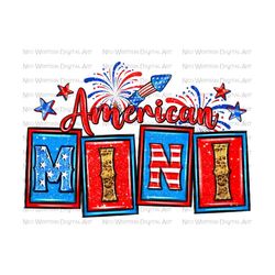 American mini png sublimation design download, 4th of July png, Independence Day png, western mini png, sublimate designs download