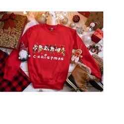 Mickey and Friends Disney Christmas Family Sweatshirt,Retro Disneyland Sweater,Disneyworld Merry Christmas Hoodie,Mickey
