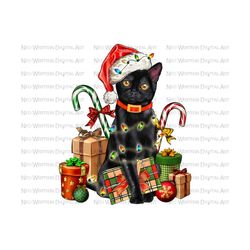 Christmas black cat png sublimation design download, Christmas png, Christmas black cat png, Christmas cat png, sublimate designs download