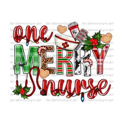 One merry Nurse png sublimation design download, Christmas png, Nurse life png, Christmas Nurse png, Nurse png, sublimate designs download