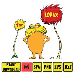 the lorax png , dr. seuss quotes cat in the hat svg clipart, cricut, digital vector cut file