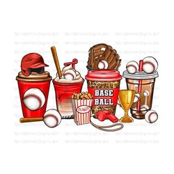 baseball coffee cups png sublimation design download, sport coffee cups png design, baseball game png, sublimate designs download