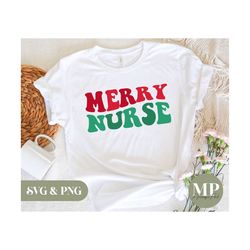 Merry Nurse | Cute Christmas/X-Mas Nurse SVG & PNG