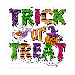 Trick or treat png sublimation design download, Happy Halloween png, spooky vibes png, spider web png, sublimate designs download