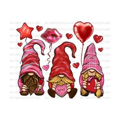 Valentine's Day gnomies png sublimation design download, Valentine's Day png, gnomies png, sublimate designs download