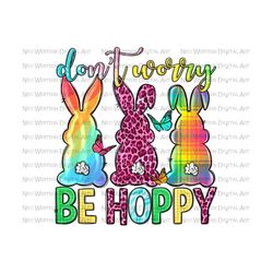 Don't worry be hoppy Easter png sublimation design download, Happy Easter Day png, western Easter png, sublimate designs download