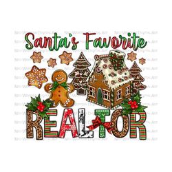 Santa's Favorite Realtor Christmas png sublimation design download, Christmas png, Santa's Favorite png, Realtor png, sublimate download