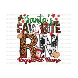 Santa's Favorite RN Registered Nurse Christmas png sublimation design download, Christmas png, Christmas RN png, sublimate designs download