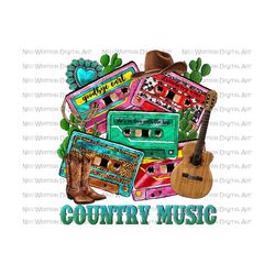 Country music cassette png sublimation design download, Country music png, western cassette png, cowboy cassette png, sublimate download