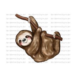 Cute Sloth png sublimation design download, Baby Sloth png, Cute Sloth png, hand drawn Sloth png, sublimate designs download