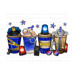 Police coffee cups png sublimation design download, coffee cups png, Police png, coffee love png, Police life png,sublimate designs download