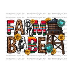 Farm Babe western png sublimation design download, farm life png, farm love png, western farm animals png, sublimate designs download