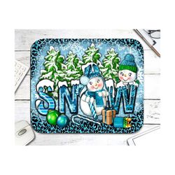 Snow with cute snowman mouse pad png sublimation design download, winter png, snow png, snowman mouse pad png, sublimate designs download
