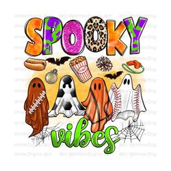 Spooky vibes sports ghosts png sublimation design download, Happy Halloween png, spooky season png, trick or treat png, sublimate download