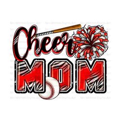 Cheer mom Baseball png sublimation design download, Baseball ball png, Baseball png, game day png, sport mom png, sublimate designs download