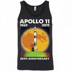 Snoopy And Charlie Brown &8211 Apollo 11 50th Anniversary Tank Top