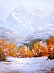 Wyoming Painting ORIGINAL OIL PAINTING on Canvas, Grand Teton Painting Original Oil Art by "Walperion Paintings"