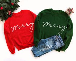 Merry Christmas Sweatshirt, Christmas Shirt for Women, Christmas Crewneck Sweatshirt, Holiday Sweater, Christmas Gift