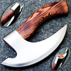 rare custom made viking pizza axe handmade stainless steel medieval pizza cutter
