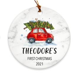 Babys First Christmas Ornament, Baby Boy First Christmas Ornament, Baby Girl 1st Christmas Gift, 2023 Baby Name Ornament