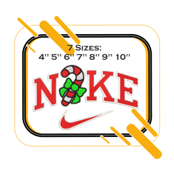 Nike embroidery design with Christmas candy