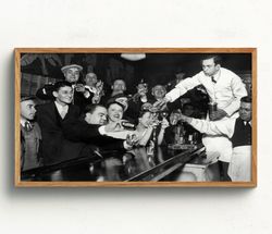 samsung frame tv art, end of prohibition, black and white, vintage wall art, bar wall decor, man cave decor, download, a