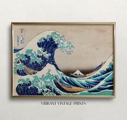 The Great Wave, Japanese Wall Art, Vintage Wall Art, Great Wave off Kanagawa, Asian Wall Art, DIGITAL DOWNLOAD, PRINTABL
