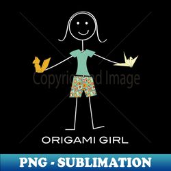 Funny Womens Origami Design - PNG Transparent Sublimation File - Instantly Transform Your Sublimation Projects