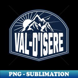 Val dIsere French Alps Vintage - PNG Transparent Sublimation Design - Perfect for Sublimation Mastery